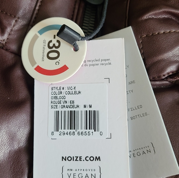 NOIZE Puffer Down Winter Leather Jacket - Picture 6 of 6